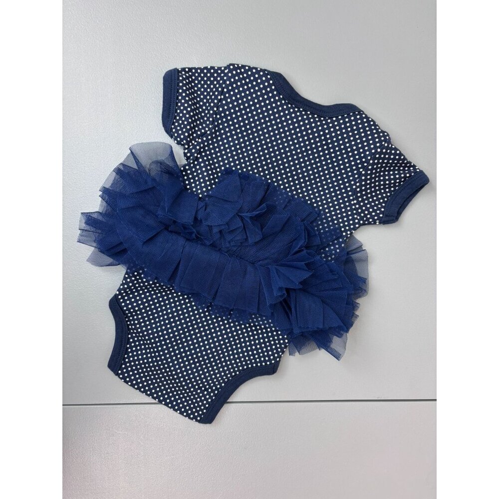 Two Feet Ahead‎ baby Newborn girl Auburn navy dot tutu bodysuit football tigers - Picture 5 of 5